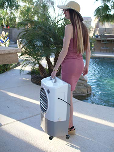 Hessaire MC18M Portable Evaporative Cooler, Gray, 1300 CFM, Cools 500 Sq ft