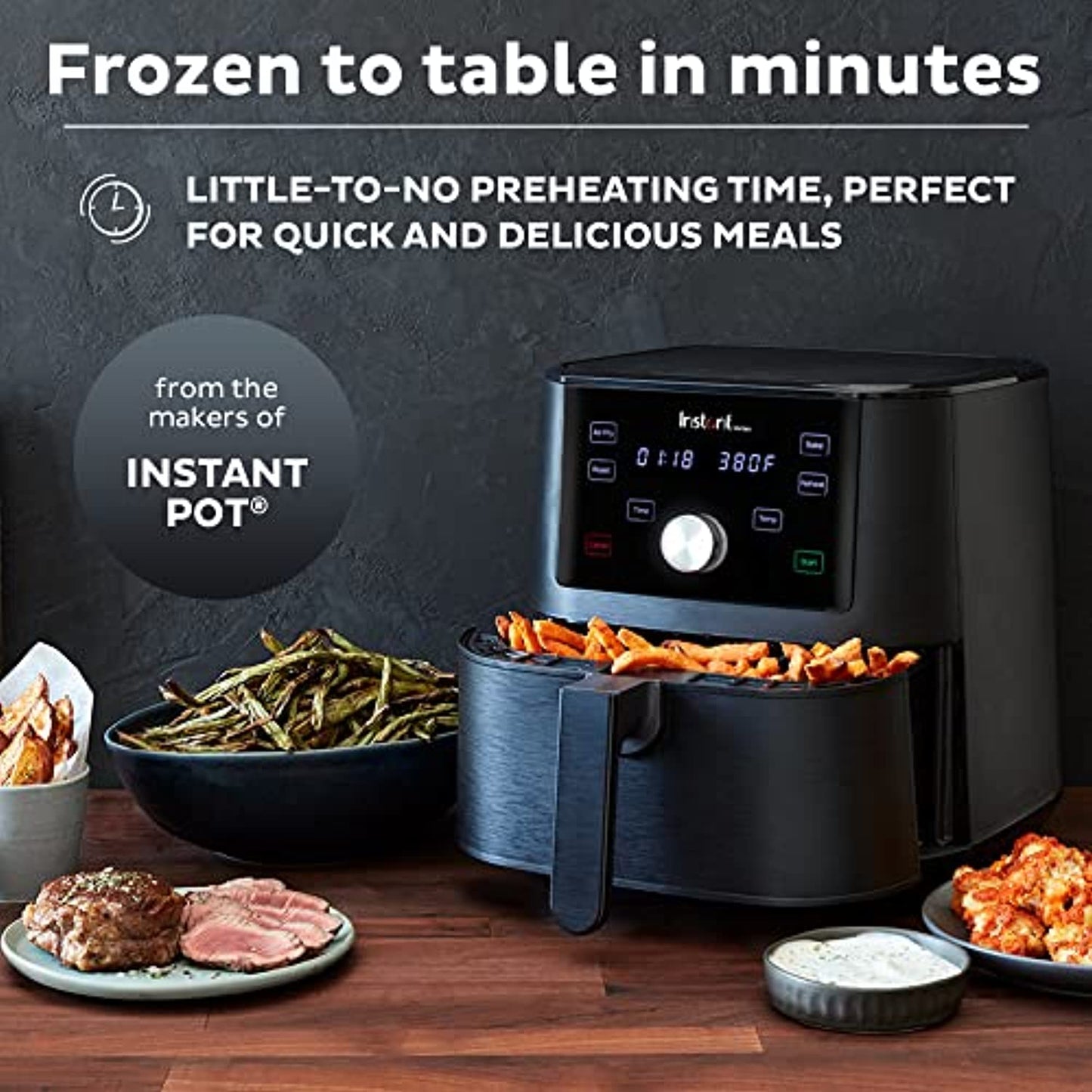 Instant Pot Vortex 6QT Large Air Fryer Oven Combo, Customizable Smart Cooking