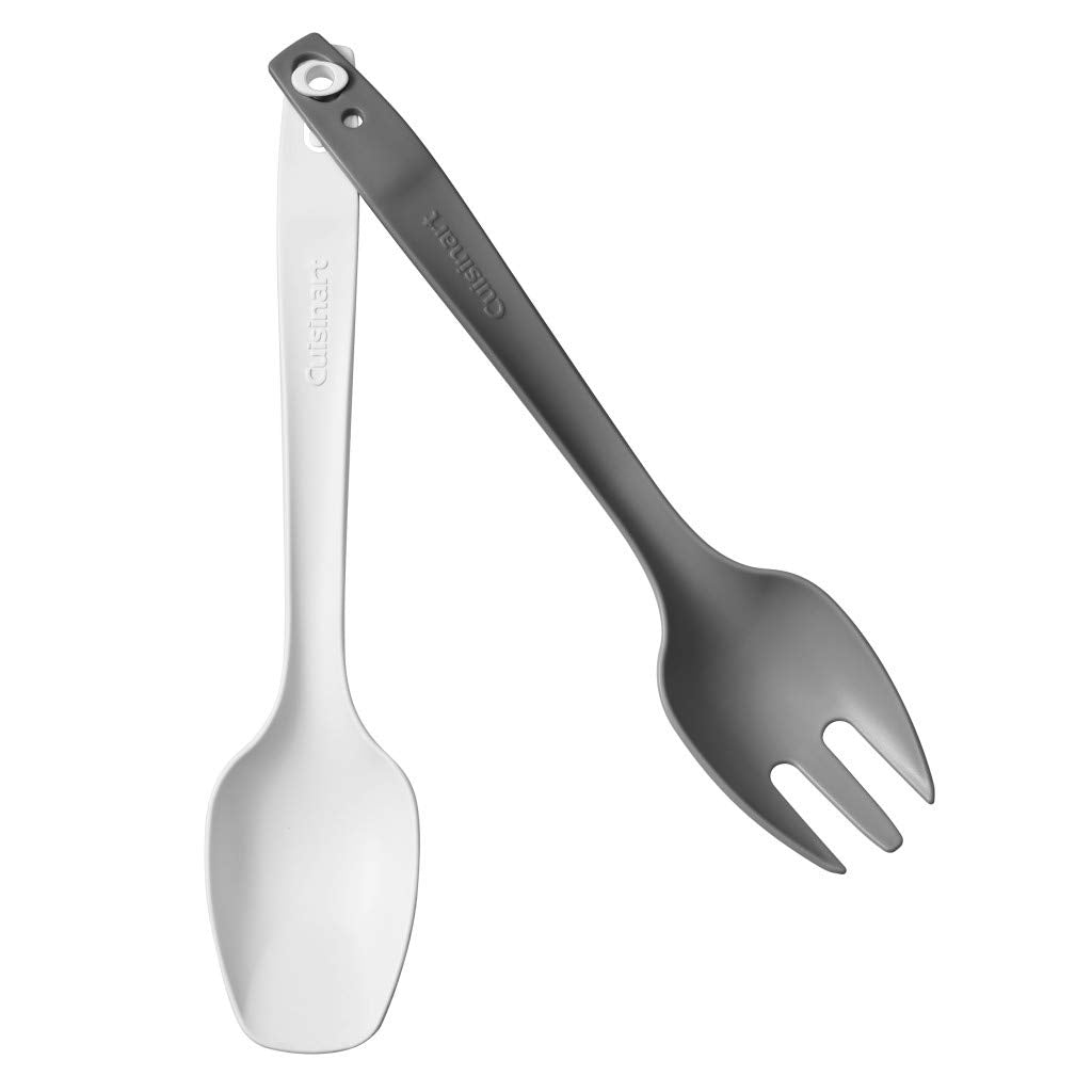 Cuisinart Toss 'N Serve Salad Grey & White Tongs, One Size, Grey
