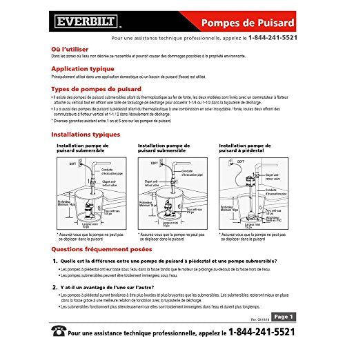 Everbilt 3/4 HP Professional Sump Pump PSSP07501VD