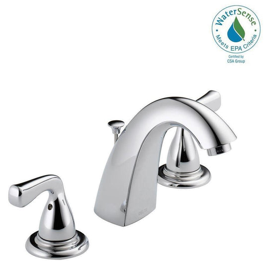 Delta Foundations 8 in. Widespread 2-Handle Bathroom Faucet in Chrome