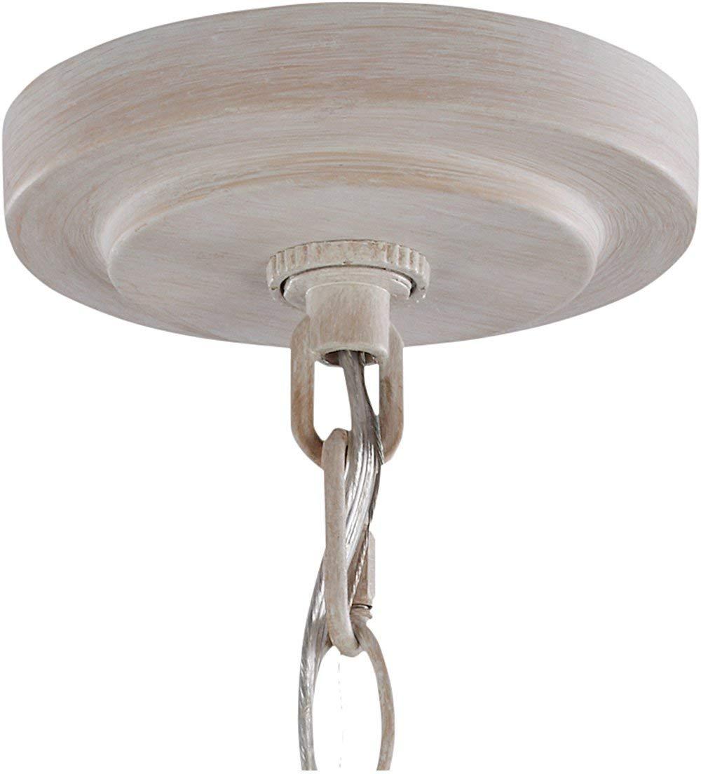 Feiss F2998/5CHKW/BW Hartsville Farmhouse Candle Chandelier Lighting, White, 5-Light (24"Dia x 26"H) 300watts