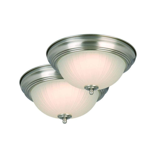 Commercial Electric 11 in. 100-Watt Equivalent Brushed Nickel Integrated LED F..
