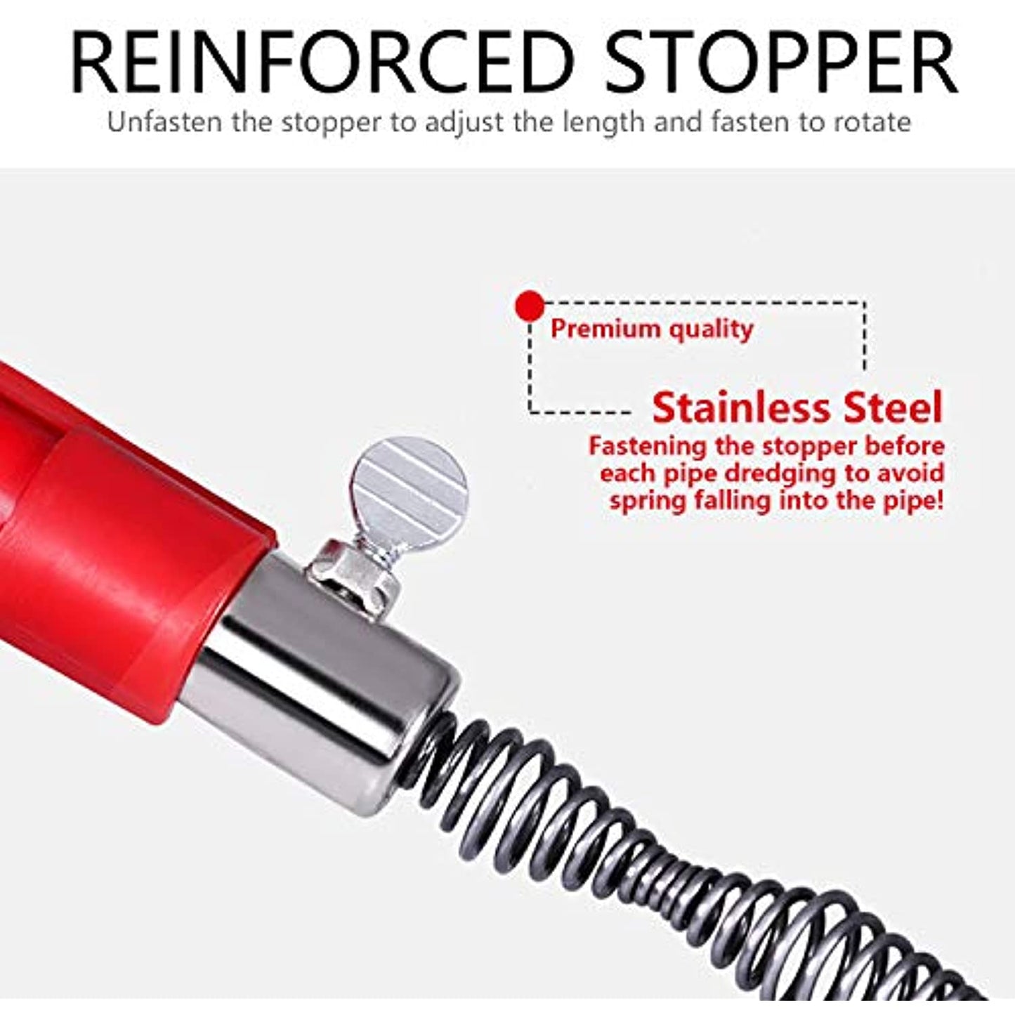 DrainSoon Plumbing Auger 25 Ft, Comes with Gloves (open box- New)