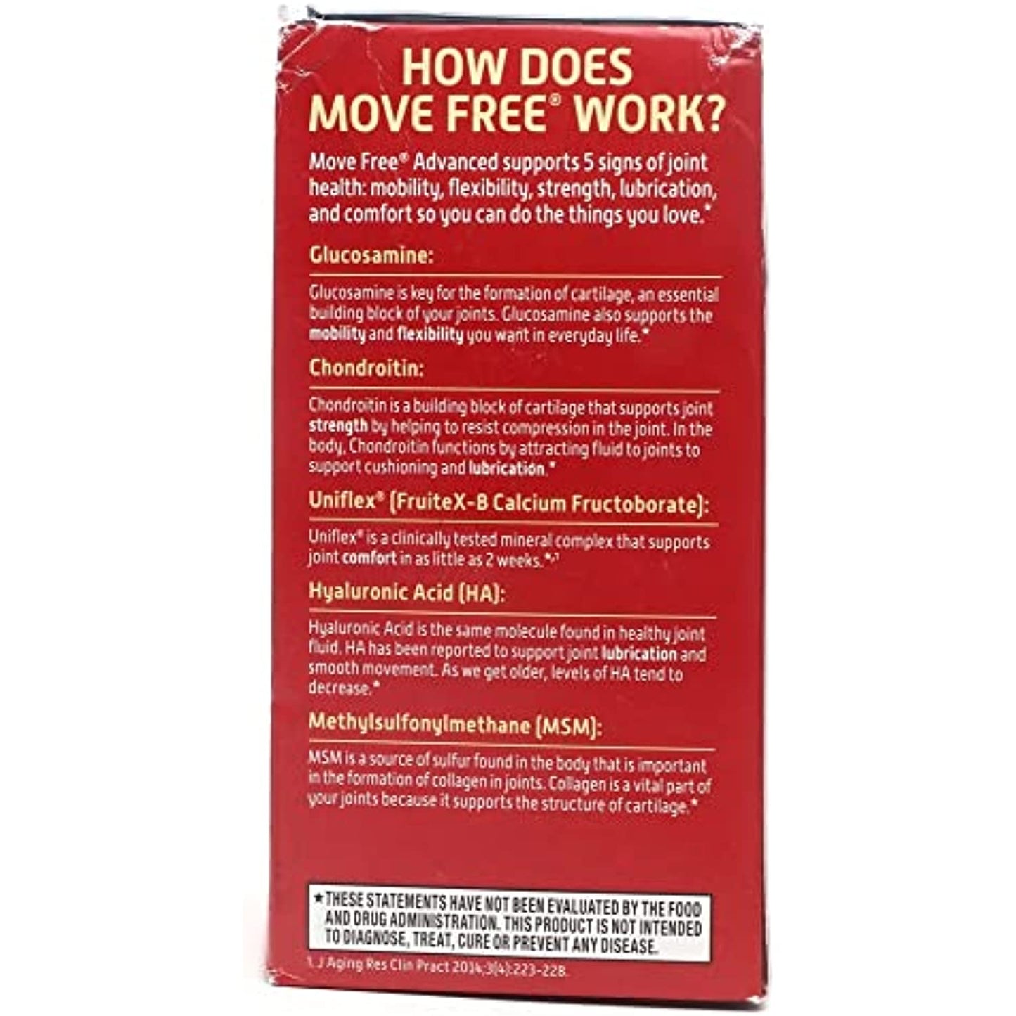 Move Free Advanced Plus 1500 mg MSM, 120 Tablets, EXP 6/2023 Or Later