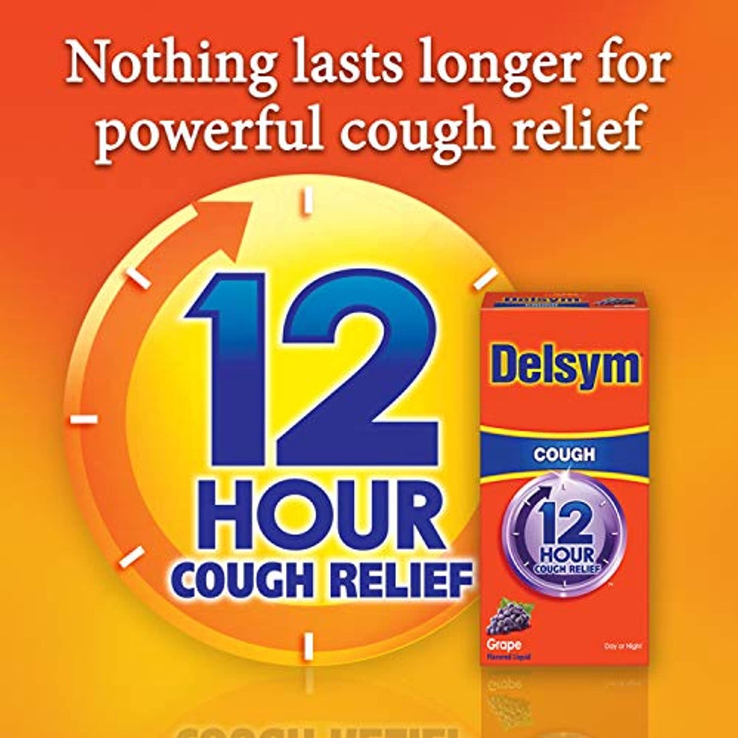 Delsym Adult Cough Suppressant Liquid, Grape Flavor, 5 Ounce