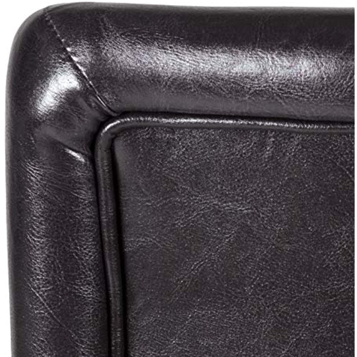 HomePop 24" Luxury Brown Faux Leather BARSTOOL -NEW /OPEN BOX-