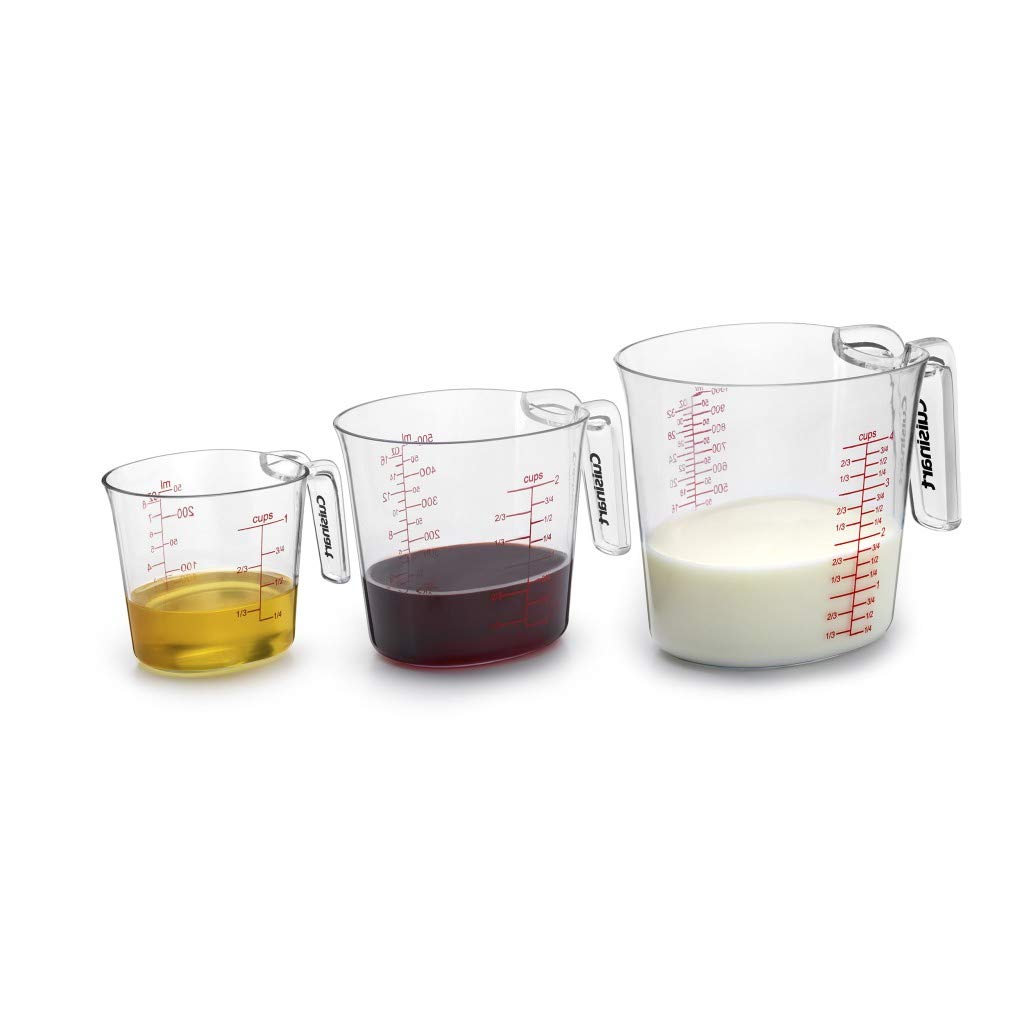 Cuisinart 3-Piece Nesting Liquid Set Measuring Cups, Set of 3, Clear