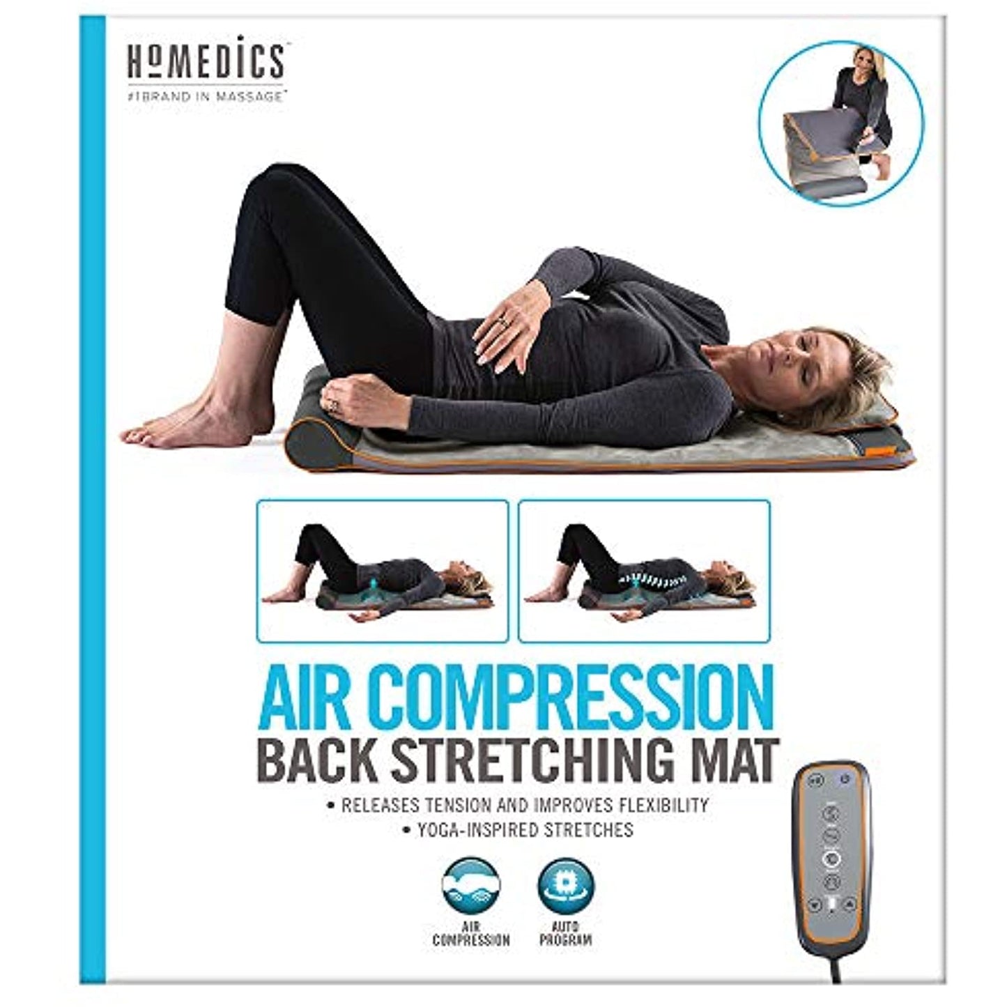 HoMedics Air Compression Back Stretching Mat - Gray