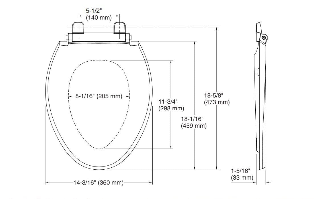 KOHLER K-4734-0 Rutledge Elongated White Toilet Seat, with Grip-Tight Bumpers, Quiet-Close Seat, Quick-Release Hinges, Quick-Attach Hardware, No Slam Toilet Seat