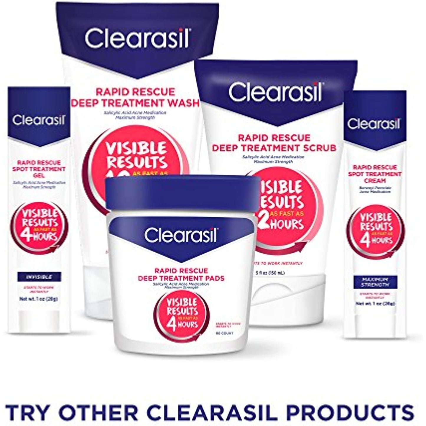 Clearasil Rapid Rescue, Deep Treatment Wash 6.78 oz (Pack of 3) EXP 10/22