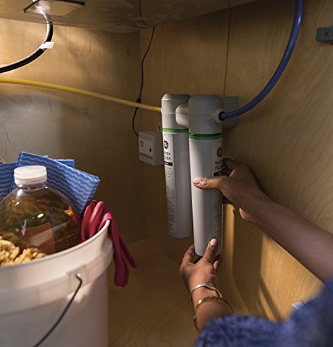GXK285JBL Twist And Lock Under Counter Dual Flow Water Filtration System