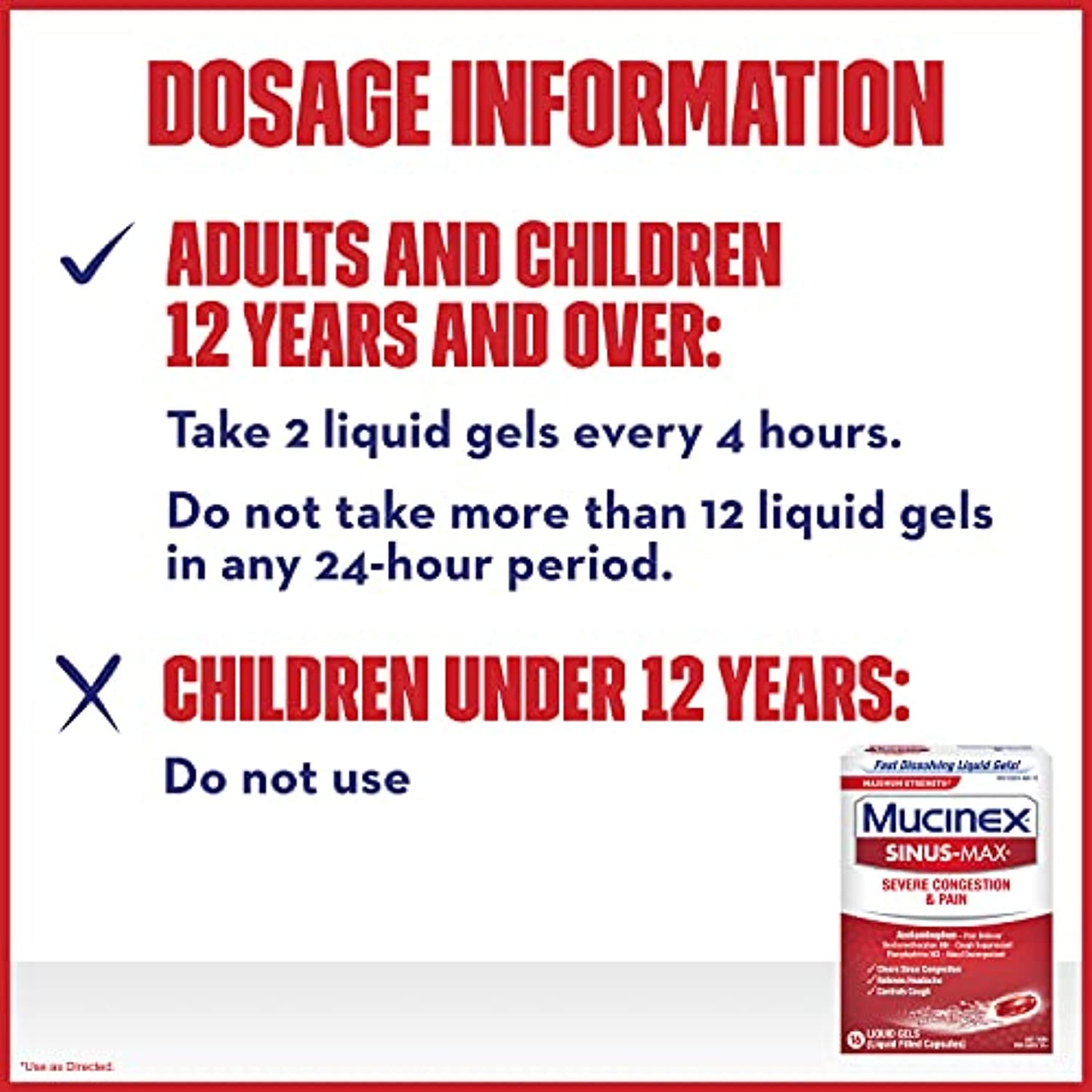 Mucinex Sinus-Max Severe Congestion and Pain Liquid Gels - 16 ct