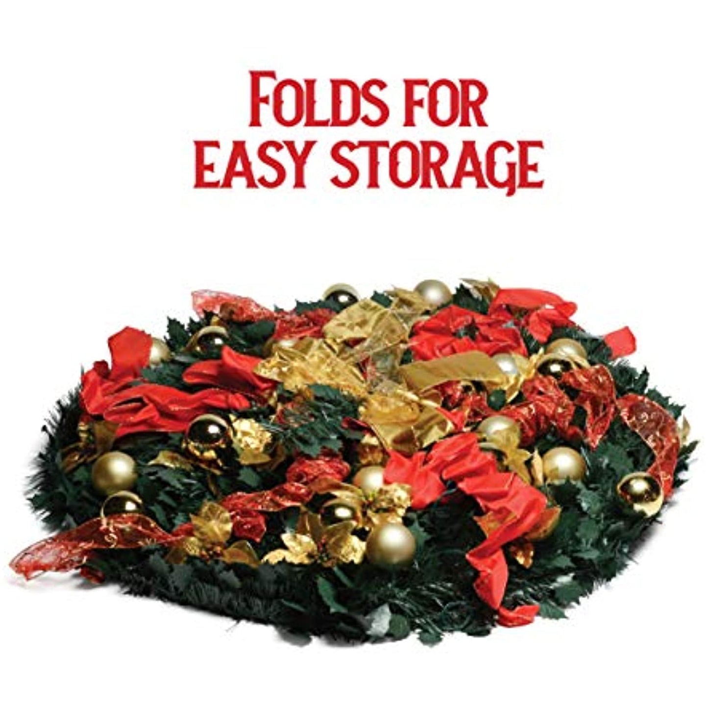 Christmas Tree Pre-lit 6 Ft  Pop Up with Holiday Decorations/ Stand (PREOWNED)