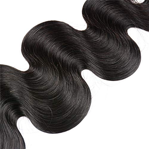 MDL Hair Brazilian Remy Human Hair Weave 24inch Natural Black Color Body Wave 1