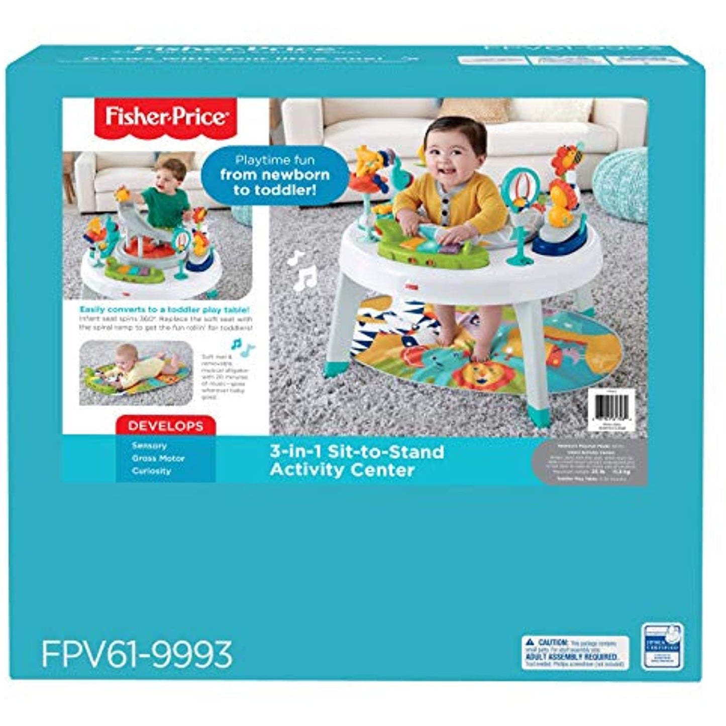 Fisher-Price 3-in-1 Sit-to-stand Activity Center -OPEN BOX