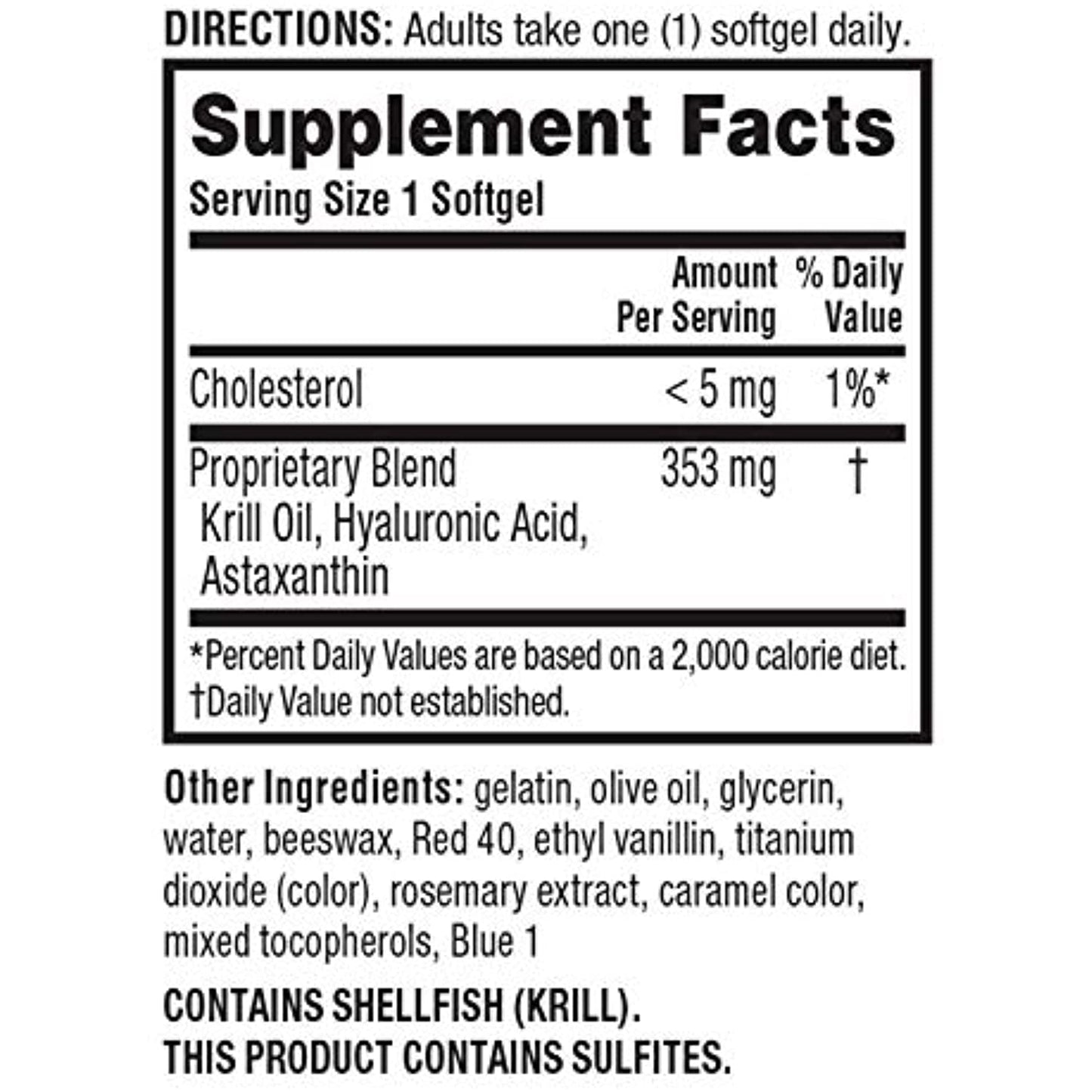 Omega-3s Plus HA & Antioxidant, Move Free Ultra Omega (30 Count In A Box), Joint Health Supplement with Omega-3 Krill Oil and Hyaluronic Acid