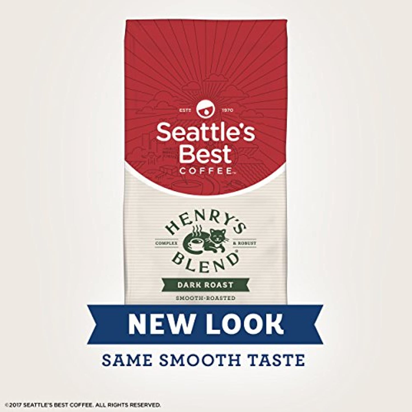 Seattle's Best Coffee Henry's Blend Dark Roast Ground Coffee, 12 OZ CASE 10/2020