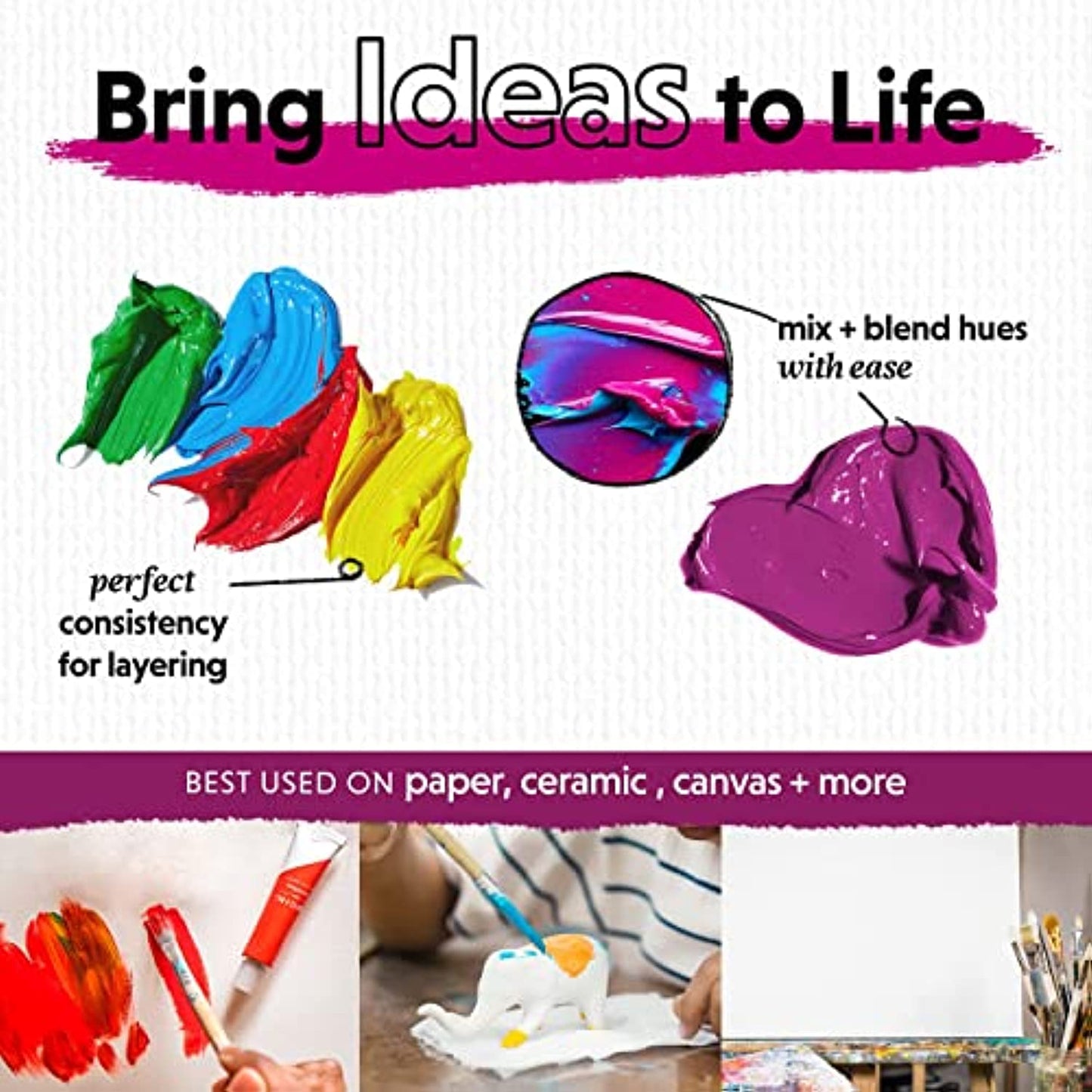 Crafts 4 All Acrylic Paint Sets 6 Sets of 24 Count Craft Paint Sets