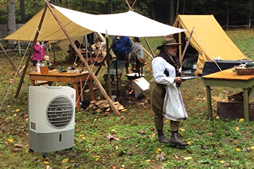 Hessaire MC18M Portable Evaporative Cooler, Gray, 1300 CFM, Cools 500 Sq ft