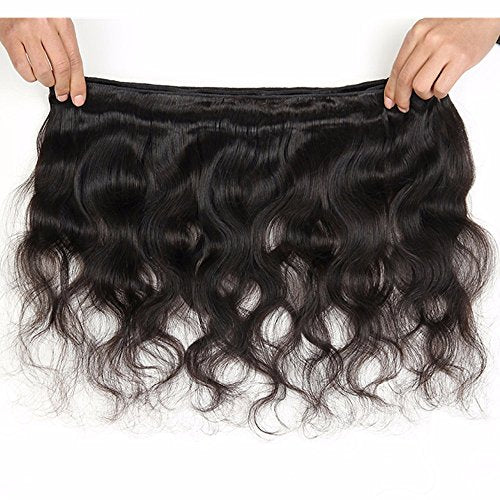 MDL Hair Brazilian Remy Human Hair Weave 24inch Natural Black Color Body Wave 1