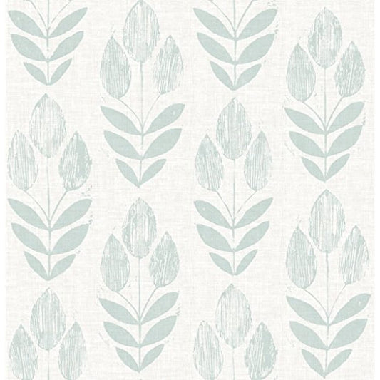 Brewster Home Fashion, Paperpro, Tulip Wallpaper, Teal FD24472