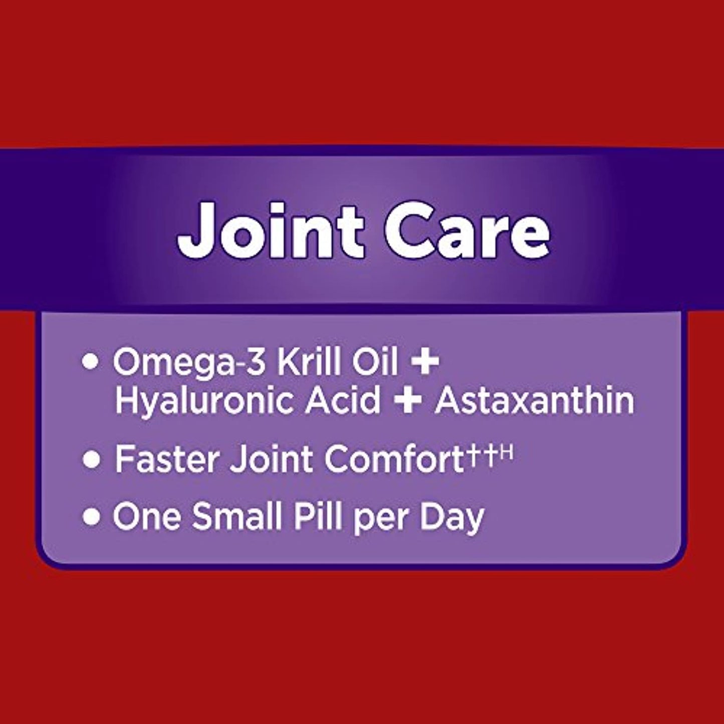 Omega-3 Krill Oil and Joint Supplement 353mg, Megared Joint Care Softgels (30 Count In A Bottle) - EPA/DHA fatty acids, Antioxidants, Hyaluronic acid, No fishy burp aftertaste as with Fish Oil (Pack of 1)