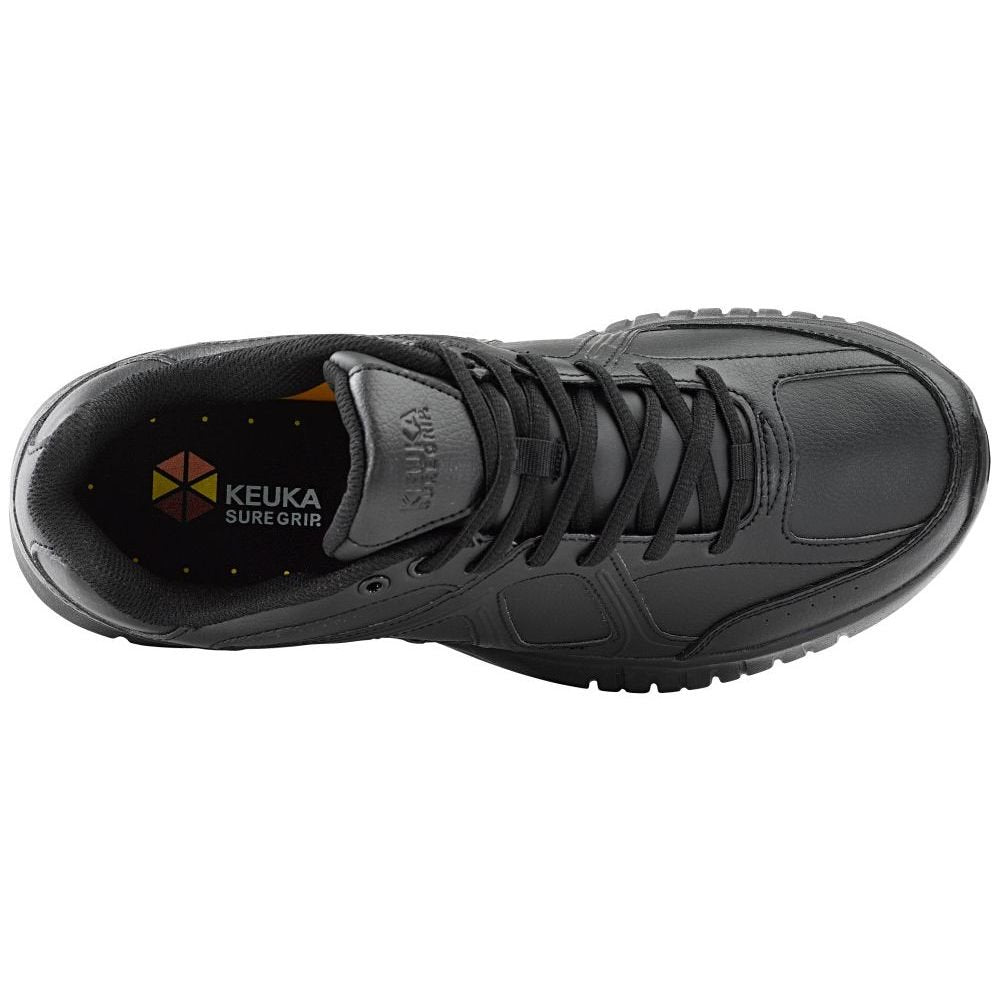 Keuka SureGrip Mens Galley Athletic Slip Resistant Work Shoes Black