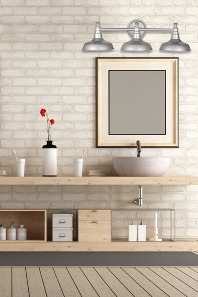 Design House 520312 Vanity Light, 3, Galvanized