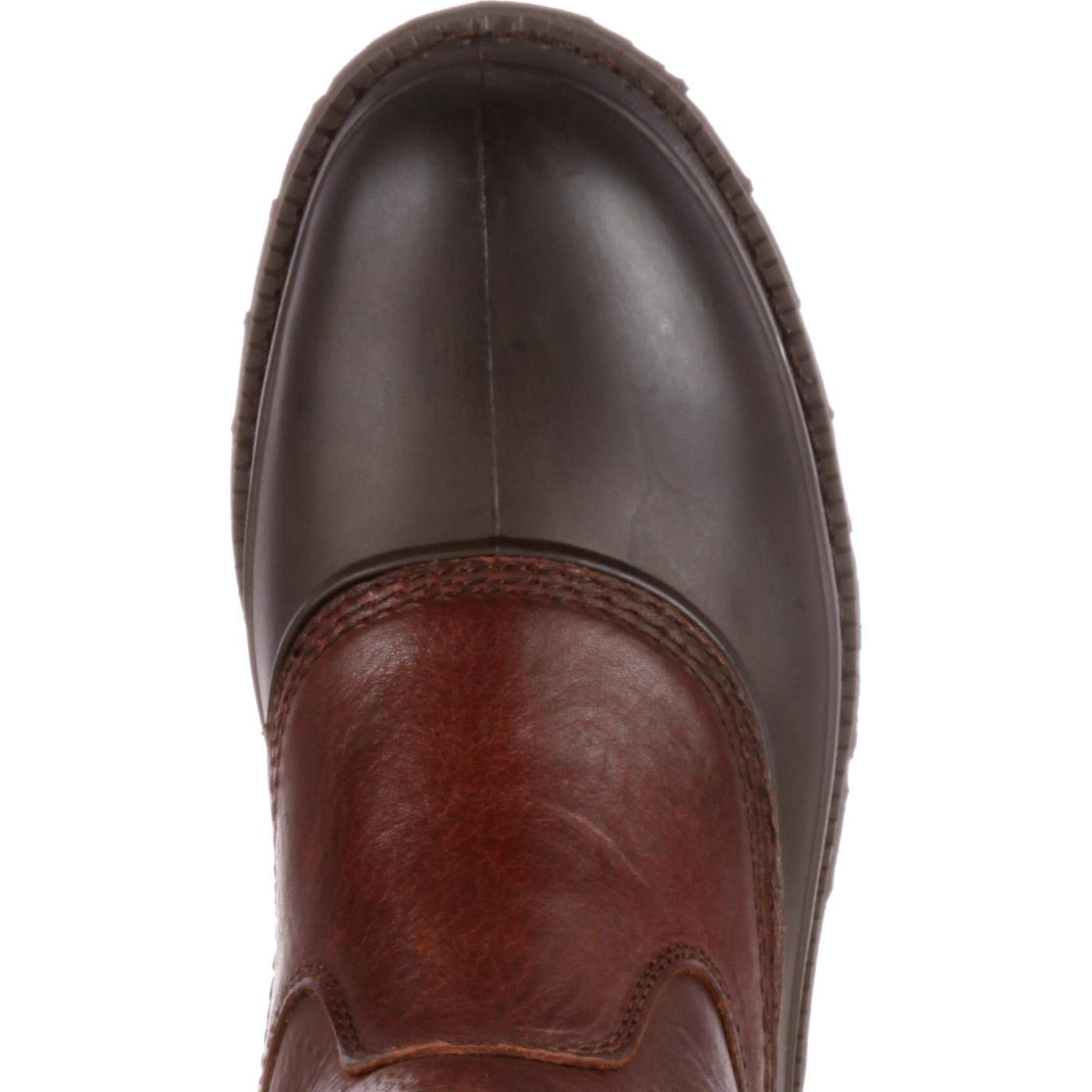 Georgia Men's Pull-On Mud Dog Steel Toe Comfort Core Work Boot ,Brown Natural,9.5 W