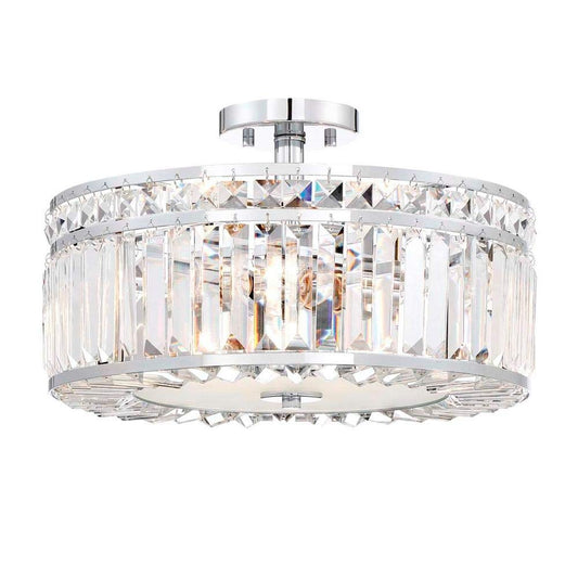 Home Decorators 27243 3-Light Chrome Semi Flush Mount