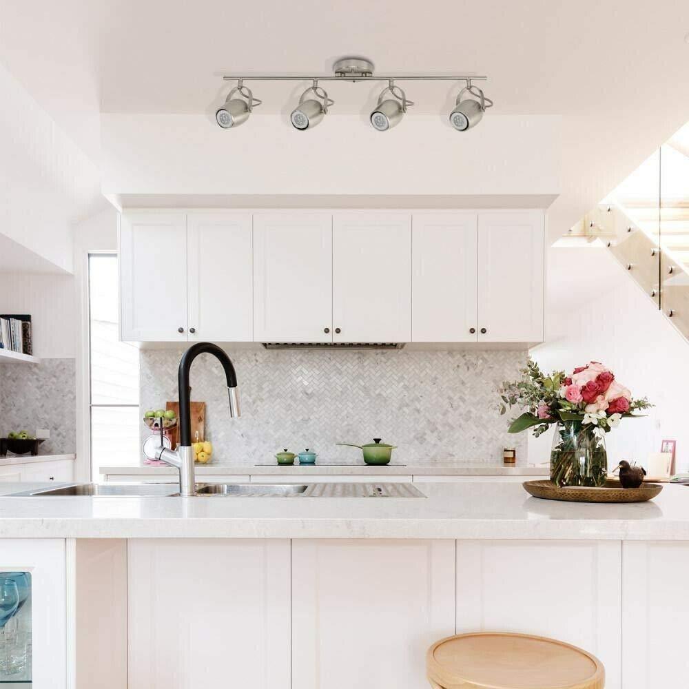 Hampton Bay 4-Light LED Directional Track Brushed Nickel Finish 1001802573