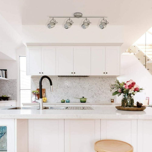 Hampton Bay 4-Light LED Directional Track Brushed Nickel Finish 1001802573