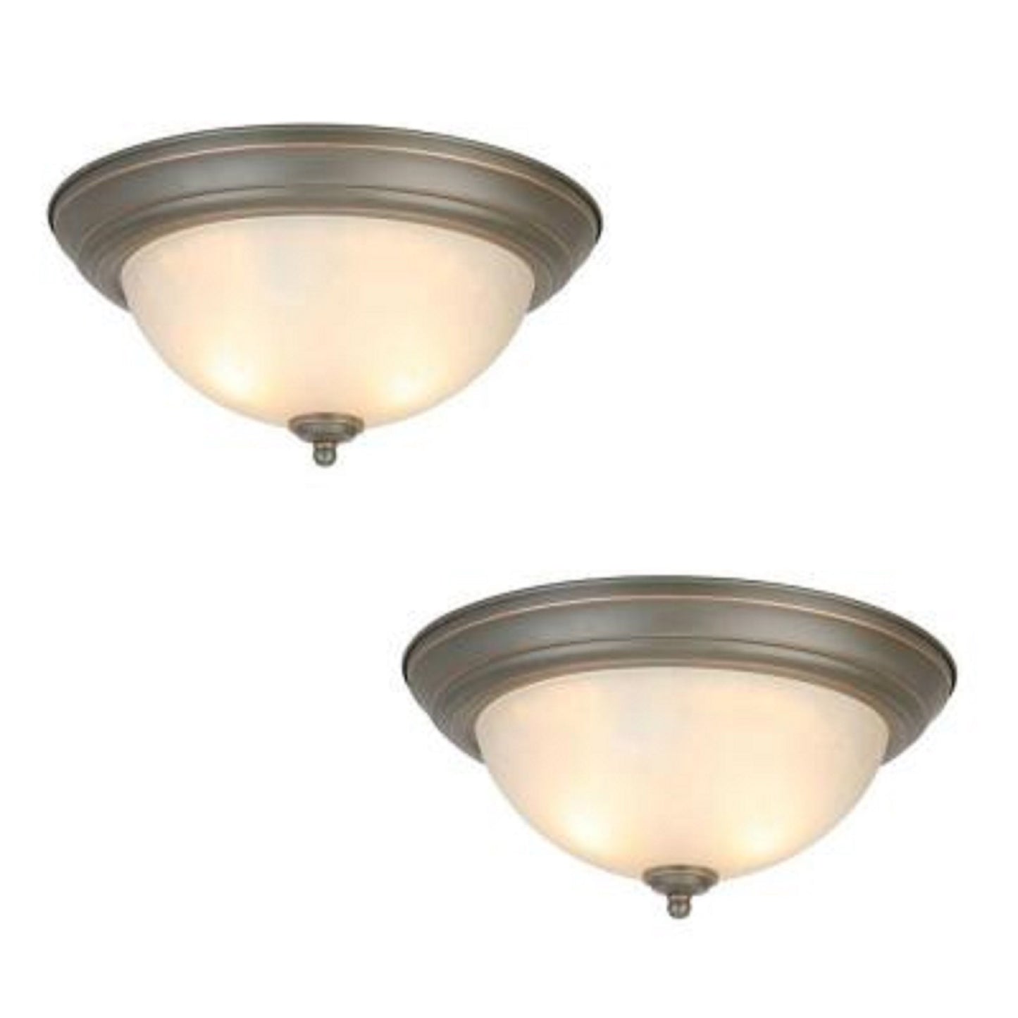 Commercial Electric 2-light Oil Rubbed Bronze Flush Mount (2-pack)
