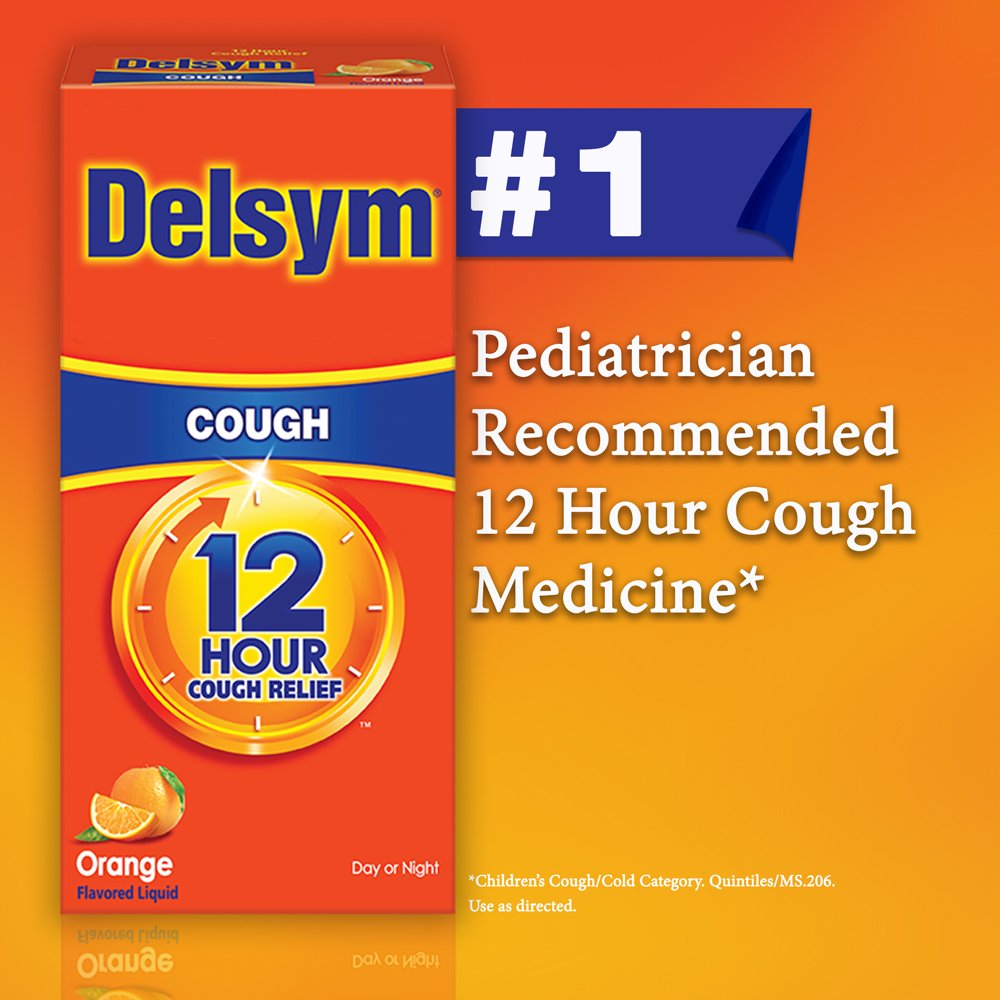 Delsym Adult 12 Hour Cough Relief Orange 3 oz EXP 1/2023