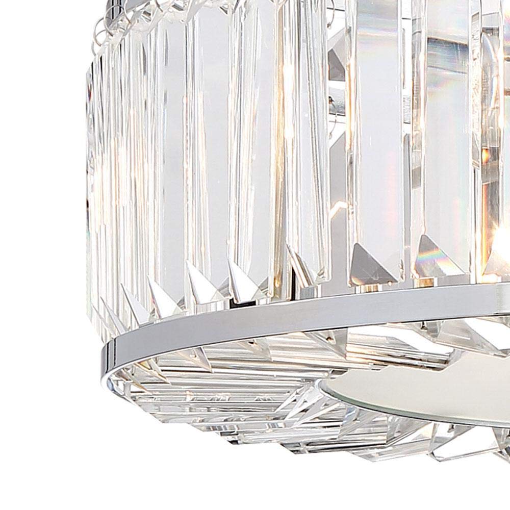 Home Decorators 27243 3-Light Chrome Semi Flush Mount