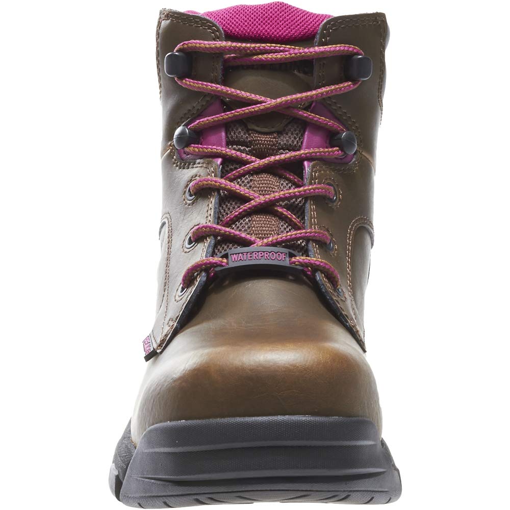 Wolverine Merlin Waterproof Composite-Toe 6" Work Boot Women 9.5 Brown