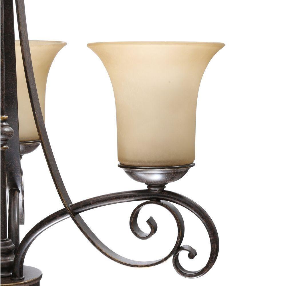 Hampton Bay 14708 Bayessex 3-Light Aged Black Chandelier