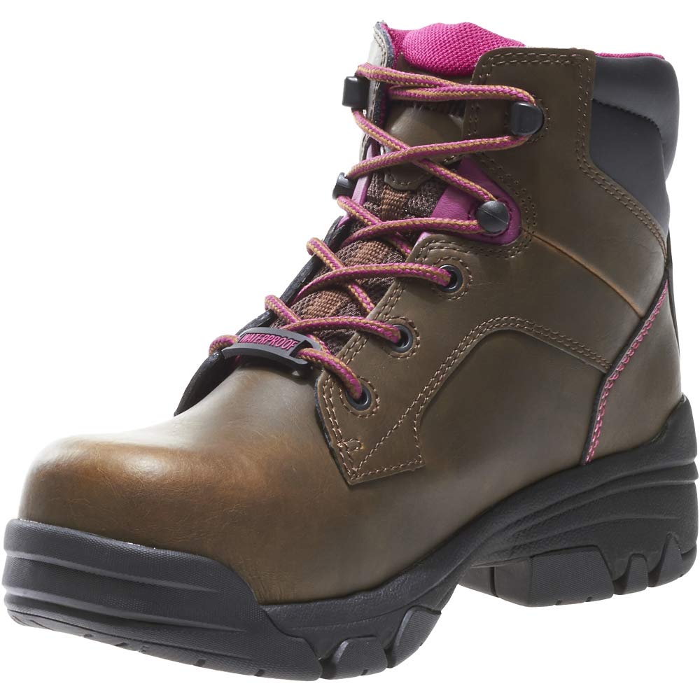 Wolverine Merlin Waterproof Composite-Toe 6" Work Boot Women 9.5 Brown