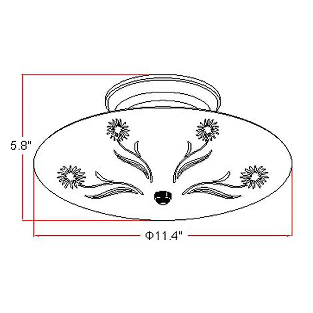 Design House 501619 2 Light Ceiling Light, White