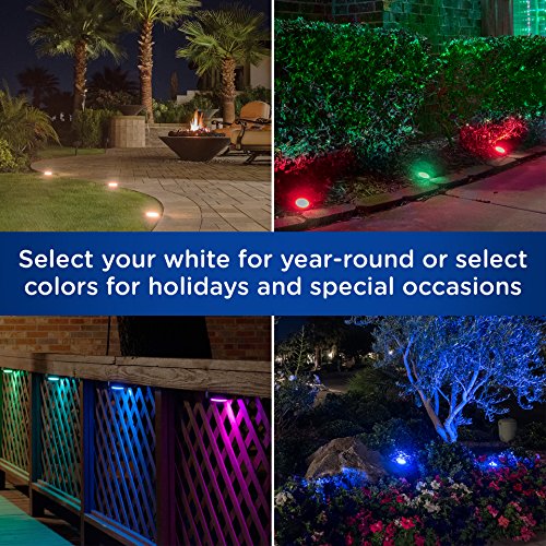 Enbrighten 45063 Color Changing (50ft. 6 Puck) WiFi Outdoor Landscape Lights Kit