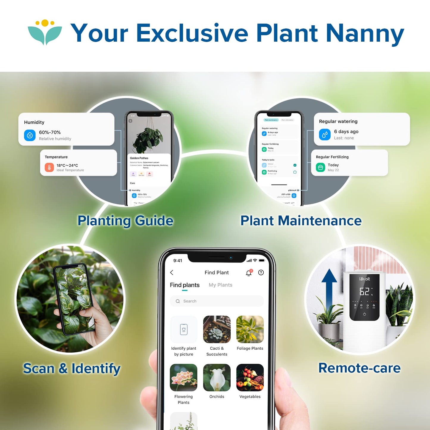 LEVOIT OasisMist Smart Cool and Warm Mist Humidifier for Large Room White