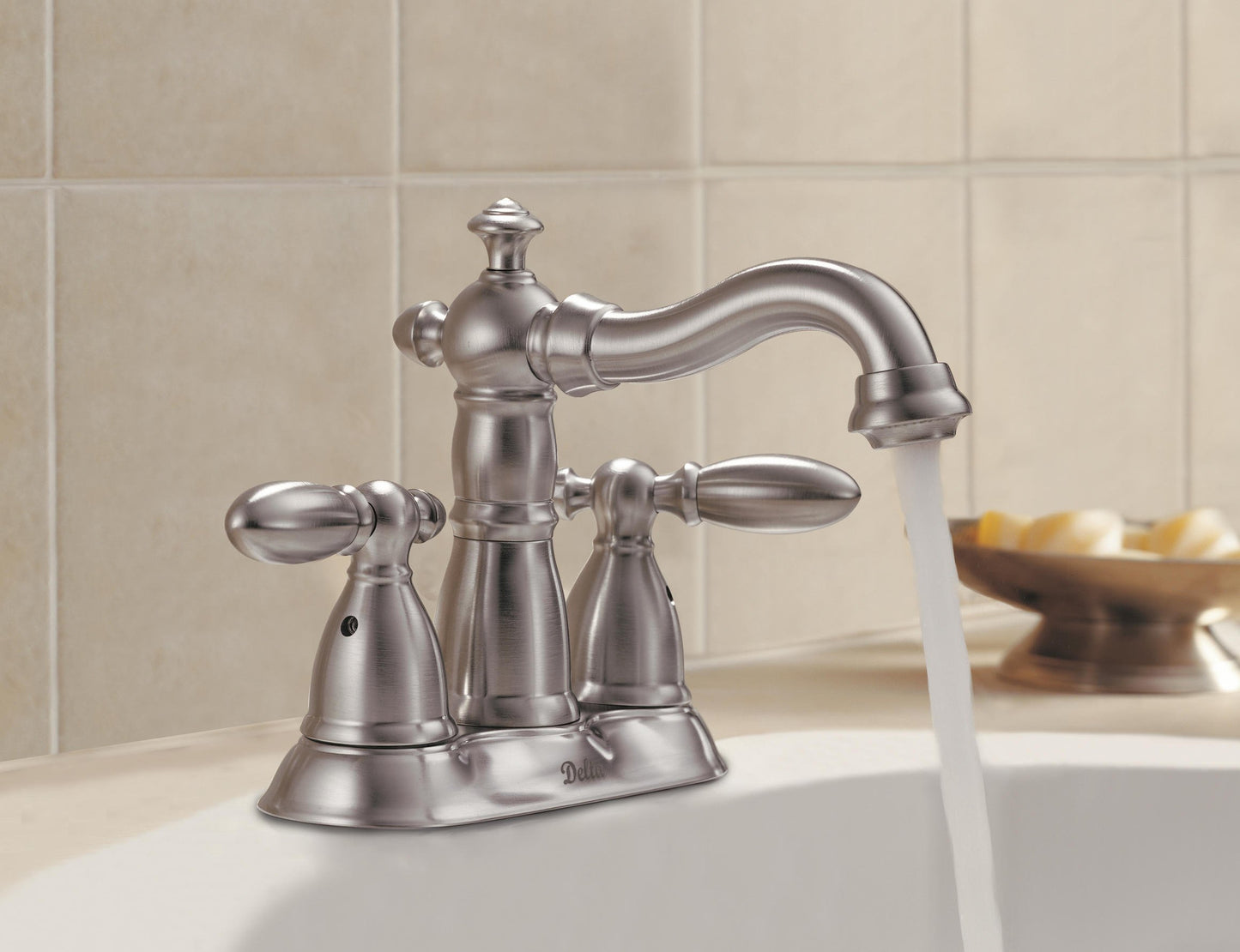 Delta Faucet Victorian 2-Handle Centerset Bathroom Faucet with Diamond Seal Te..