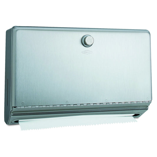Bobrick B-2621 3-1/8" - 3-13/16" Depth, Stainless Steel Classic Series Surface-Mounted Paper Towel Dispenser