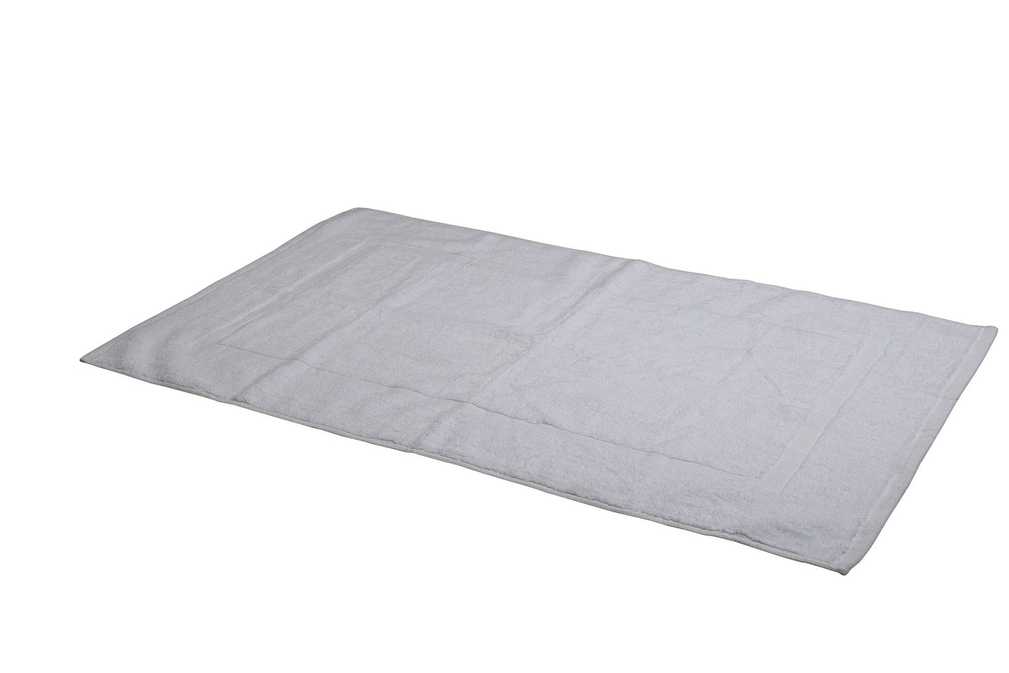 Alurri Bath Mat Set - 2 Pack - White 20"x30" - Shower/Bathtub Step Out Reversible Towel Like Mat [NOT A Rug]| Soft Cotton Machine Washable & Super Absorbent Hotel Spa Bathroom Floor Towel Mats