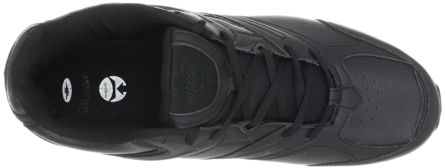 AVIA Men's Avi-Walker Walking Shoe,Black/Chrome Silver/Lemon Yellow,8.5 M US