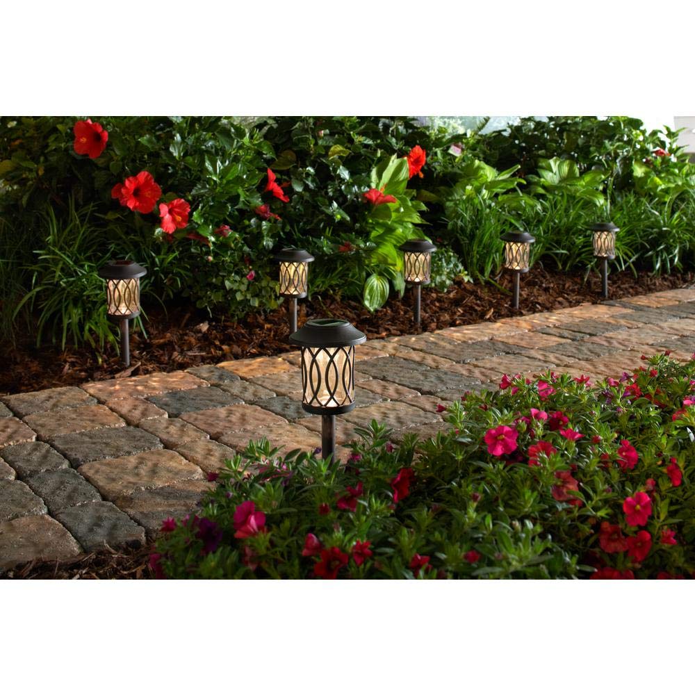 H.Bay Solar Bronze Outdoor Integrated LED 3000K 6-Lumens Pathway Lamp (6-Pack)