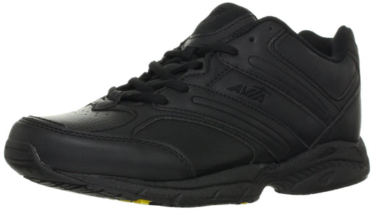 Avia Women's AVI-WALKER-A325W, Black/Silver/Yellow, 8 M US