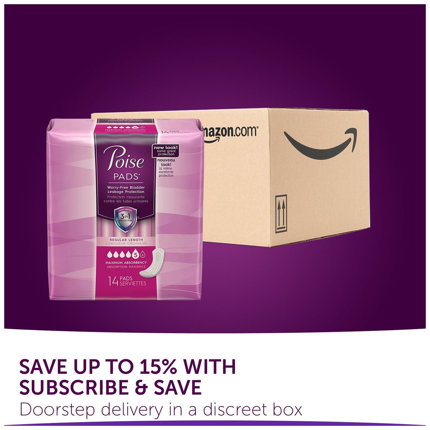 Poise Incontinence pads, Maximum Absorbency, Long, 84 Count