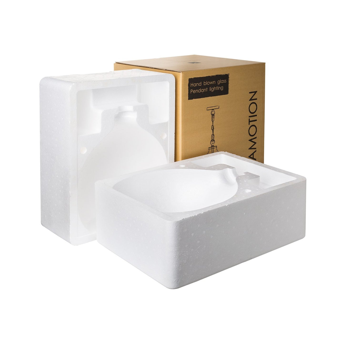 CASAMOTION Wavy Hammered Hand Blown Glass Pendant Light, 1 hanging Light, 11'' diam.16.9''h, Clear